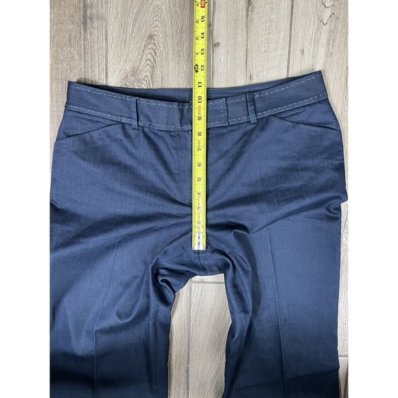 Tahari Pants Womens 12 Blue Boot Cut Mid Rise Flat Front Dress Career Slacks - Picture 11 of 16